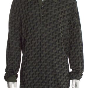 rag & bone Printed Mock Neck Polo Sweater Size M